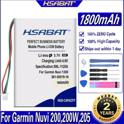 1800mAh 361-00019-11 Battery For Garmin Nuvi 200,200W,205,205W 205WT,250 252w,265w 3590 3590LM,700(3 wires)710 710T 760 760T 765