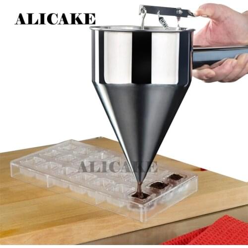 Jam Chocolate Funnel With Stand Confectionery Stainless Steel Food Grade Cake Decorating Tool Precise Dispensing And Filling