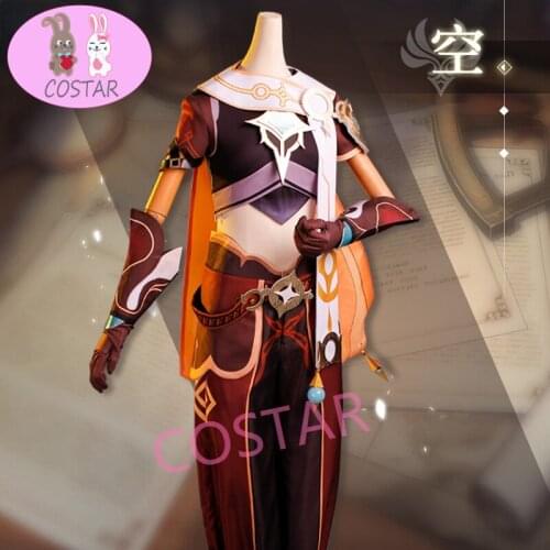 Anime! Genshin Impact Traveler Aether Battle Suit Gorgeous Uniform Cosplay Costume Halloween Carnival Party Outfit Men 2021 NEW