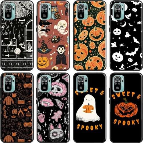 Pumpkin Bat Witch For Xiaomi Redmi Note 9 8 Pro 8T 9S 7 6 K40 10 Pro Case For Redmi 9A 8A 7A 9T 9C 9 Coque