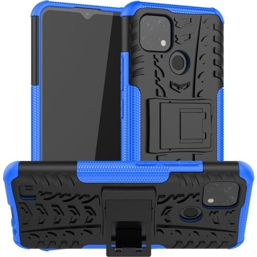 Luxury Armor Shockproof Case For OPPO Realme C20 C21 C17 7i F17 Pro Reno 4 Lite A93 A73 A53 Soft TPU Silicone Hard PC Back Cover