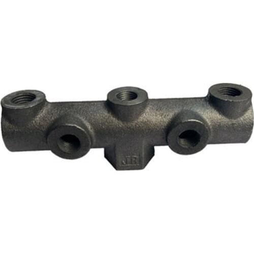 Cast iron five way six way seven way air pump assembly pressure gauge base air compressor iron