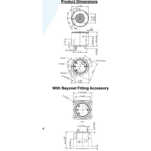 Nitrogen Dioxide (NO2 ) Gas Sensor 5ND AG526-W00