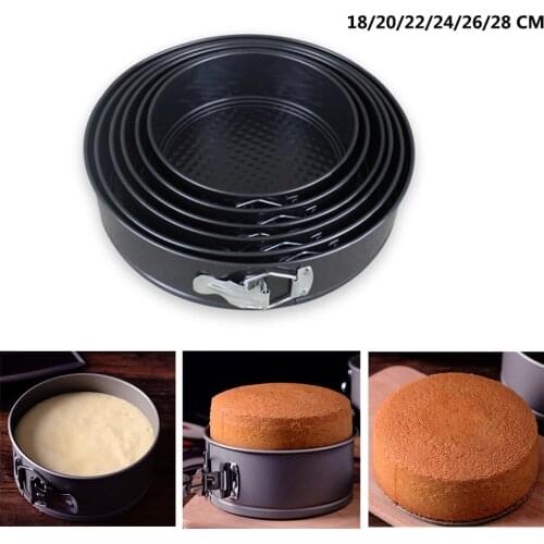 18/20/22/24/26/28 CM Pan Carbon Steel Baking Mold Bakeware Non Stick Spring Form Round Cake Baking Pan Cake Tool Kitchen Gadget