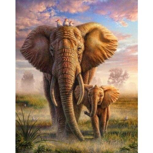 KEXINZU Full Square/Round Drill 5D DIY Diamond Painting "Elephant" Embroidery Cross Stitch 5D Home Y55530