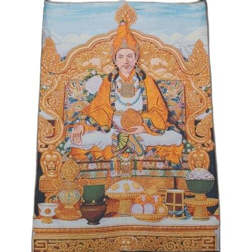 China old Tibet silk Thangka like hanging painting fengshui king gesar portrait