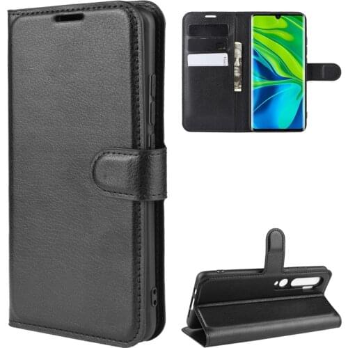 100pcs/lot Lychee litchi wallet flip leather phone cases Case For Xiaomi note 10 A3 lite CC9 pro CC9E redmi 7A 8A note 8 8T