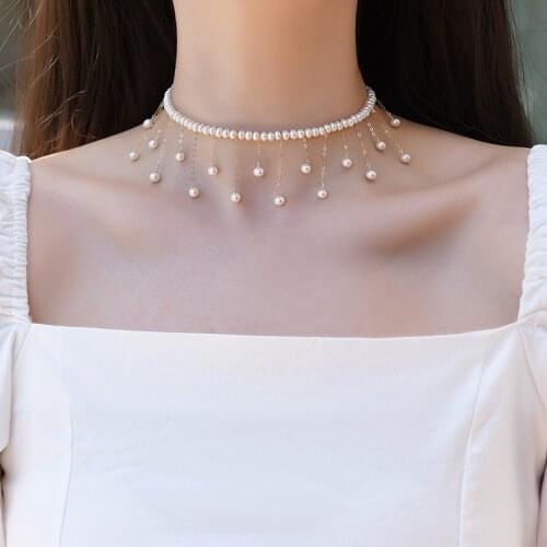 Lii Ji Choker Necklace Real Pearl US 14K Gold Filled Chain 36+4cm Freshwater Pearl Necklace Wedding Women Jewelry