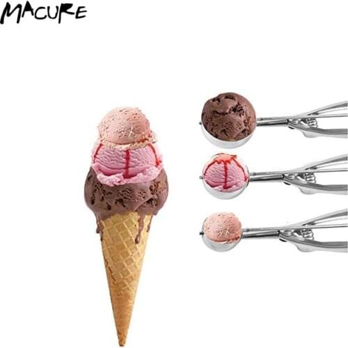 Ice Cream Spoon Stainless Steel Ice Cream Dessert Scoop Fruits Ball Maker Watermelon Spoon Cookies Dough Spoon