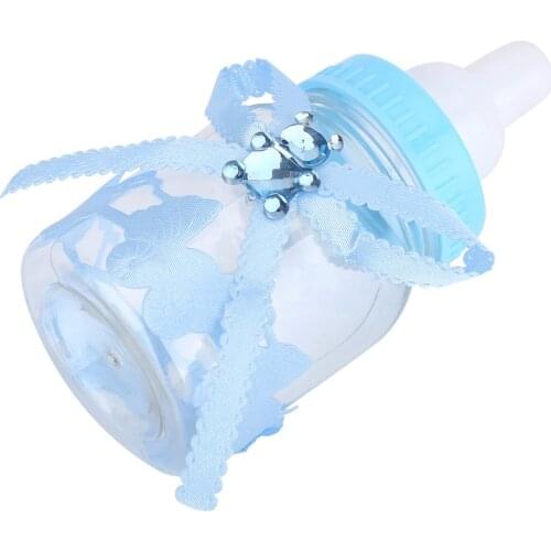 12/24pcs Cute Feeding Bottle Shape Candy Boxes for Event Christening Wedding Party Birthday Baby Shower Favors Gifts Decor