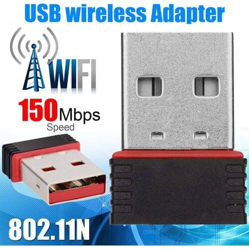 Mini USB WiFi Dongle Receiver 802.11 B/G/N Wireless Network Antenna USB Ethernet PC Wi-Fi High Speed Adapter for Laptop PC