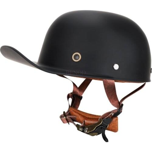 Motorcycle Off-road Helmet Man Motorcycle Open Face Half Helmet Retro Leather Helmet For Motorcycle Summer Motorbike Casco DOT