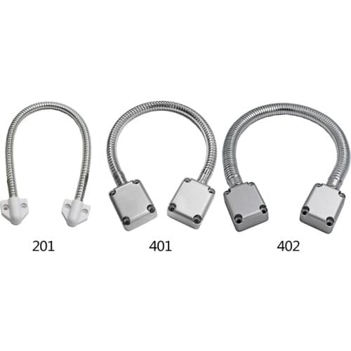 Stainless Steel Armored Door Cord Wire Pass Protector Wire Flexible Stainless Steel Armored Door Loop with Zinc Alloy Ends