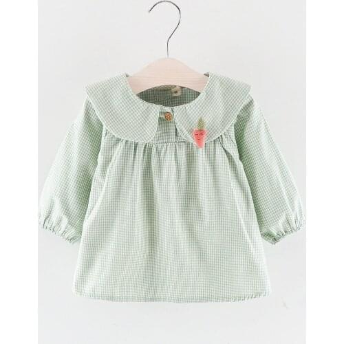 2019 new Baby Girls Dress Spring Autumn plaid cotton casual Dresses Newborn Baby Dress For BABY Girls Princess Infant Clothing