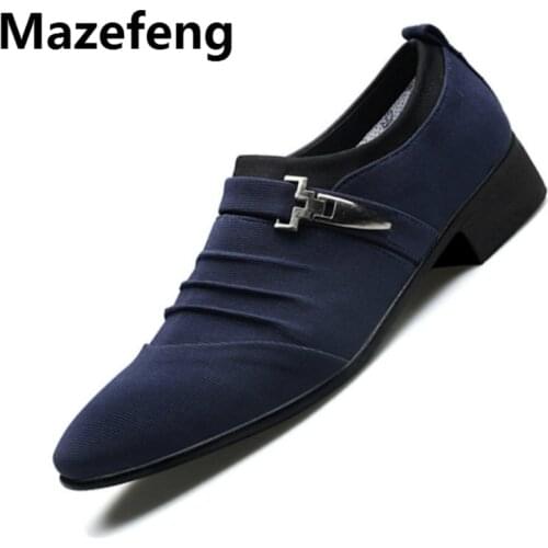 Mazefeng 2019 New Men Suede Dress Shoes Plus Size 39-48 Canvas Shoes For Men Driving Shoes Soft Comfortatble Man Footwear