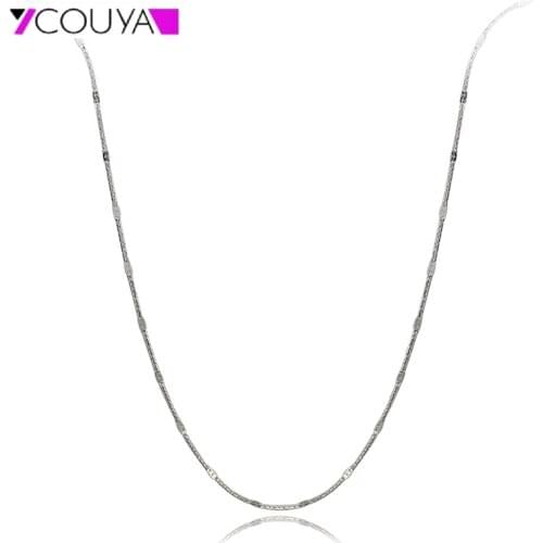 Stainless Steel Fine Necklace Shiny Chain Necklace Lobster Clasp Polished Snake Silver color Link Necklace Girls Jewelry Gift