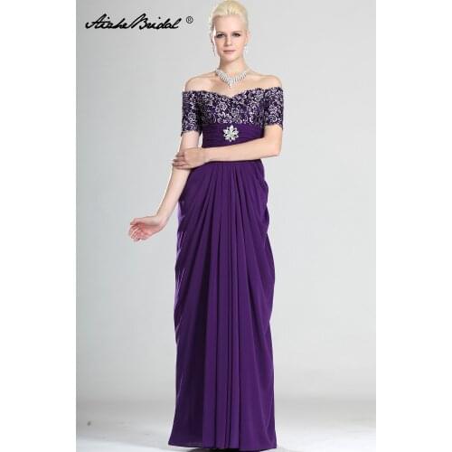 Mother Of The Groom Dresses Gorgeous A Line Cap Sleeve Purple Chiffon Mother of the Bride Dress
