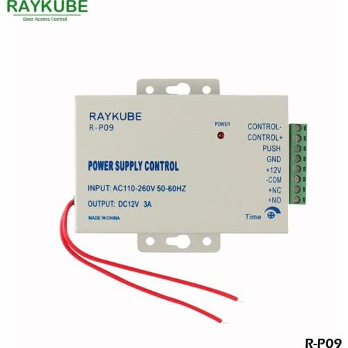 RAYKUBE Access Control Power Supply Controller Output DC 12V 3A / Input AC 110~240V R-P09