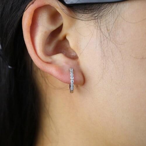 Small Hoop Earrings 925 sterling silver Circle Hoop Earring for Women Men Ear Rings Clip Huggie Earrings for wedding jewelry