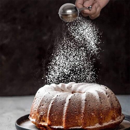 Stainless Steel Duster Spray Strainer One-Handed Operation Spring Sticks Sugar Flour Spice Colander Sifter Kitchen Baking Tool