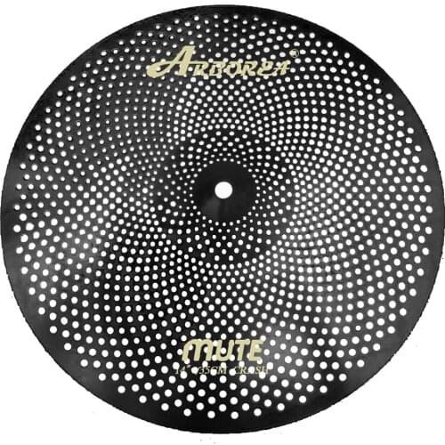 Arborea alloy silver Mute Cymbal 14" crash Cymbal for Drummer practice