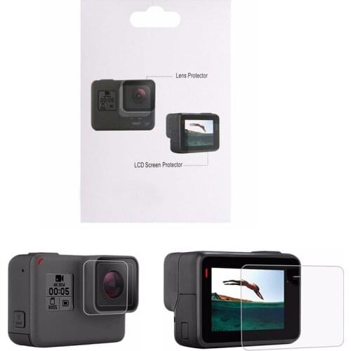 Tempered Glass Film LCD HD Screen Protector Dustproof Protective cover case film for GoPro HERO 7 6 5 Action Camera Accessories