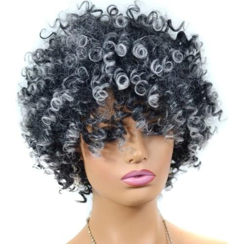 ZM Short Synthetic Wigs For Women 6 Color #1b #27 #30 #33 #613 Heat Resistant Kinky Loose Curly Wig With Free Gift Fast Shipping
