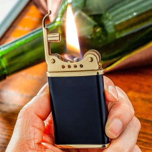 Zorro Ultra Thin kerosene Brass lighter.Creative retro Delicate arm lift lighter.GASOLINE Smoking Accessories