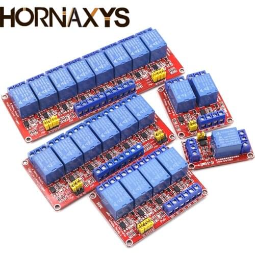 1/2/4/6/8 channel relay module, 5V12V24V, with optocoupler isolation relay module output high/low level trigger electronic DIY
