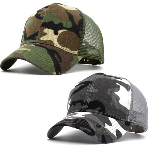 1PC 2018 Snow Camo Baseball Caps Men Summer Mesh Cap Camouflage Hat For Men Women High Quality Summer Dad Hat Caps