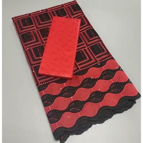 2.5 +2.5 Yards Latest Bazin Rich fabric 2021 New Female And Embroidered Fabric Cotton Lace Dubai Swiss Voile Lace