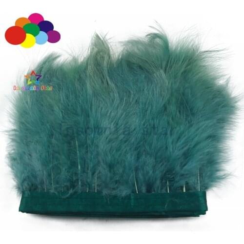 2 meter Teal Soft Fluffy Marabou Turkey Feather Trim Sewing Feathers Ribbon for Dress Costume Decorative Crafts Plume