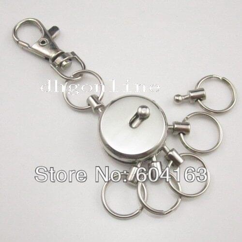 2 pcs Snap Swivel Multi Removeable Detatchable Key Ring 5 removable Keyring Clip 4" Free ship