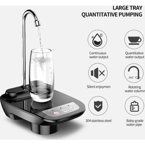 220V EU Electric Water Dispenser Wireless Portable Electric Automatic Water Pump Bucket Bottle Dispenser USB Rechargeable