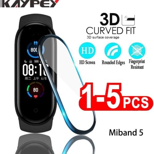 3D Protective film for Xiaomi mi band 5 3D Curved Edge film on miband5 Smart Band Soft Screen Protector For miband 5 Film