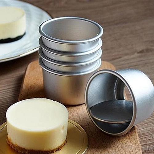 5Pcs 2.5inch Round Mini Cake Pan Removable Bottom Mold DIY Baking Tools