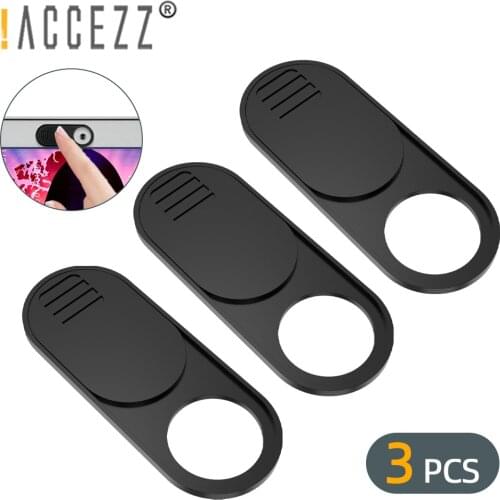!ACCEZZ 3/6pc Universal WebCam Cover Plastic Slider For iPhone Macbook Laptop For iPad Tablet Camera Len Shutter Privacy Sticker