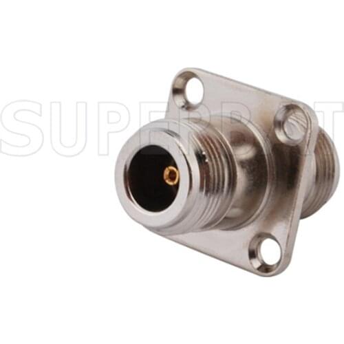 Superbat N Adapter N Female to Jack 4 hole Panel Mount Straight RF Coaxial Connector