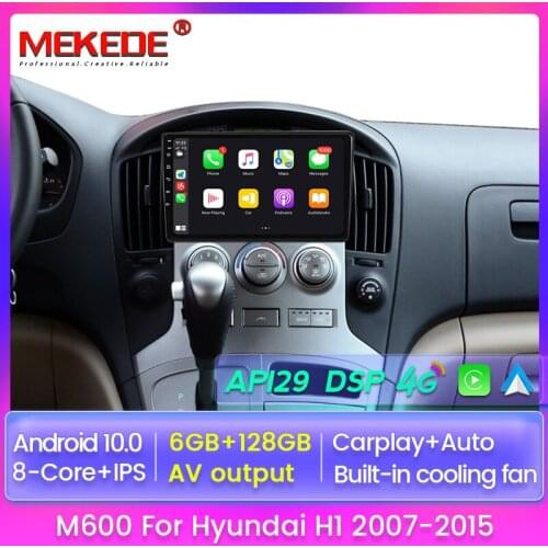 6+128 Android 10.0 NO DVD 2 Din Car Radio Multimedia Video Player Navigation GPS for Hyundai Starex, H1 2007-2016 4G LTE IPS
