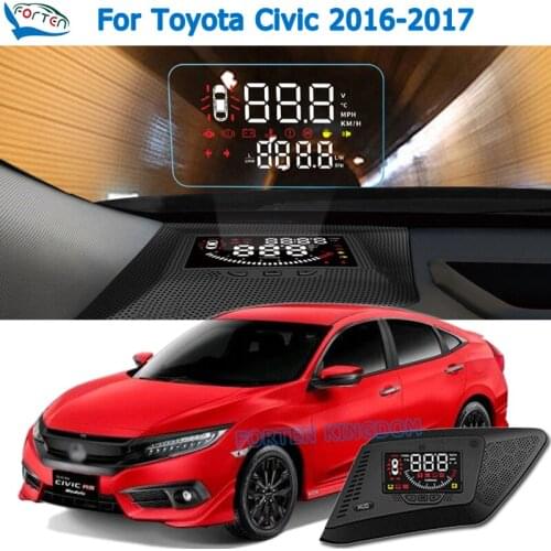 Car Electronic HUD Head Up Display Speedometer Projector For Toyota Civic 2016-2017 Safe Driving Screen Airborne computer