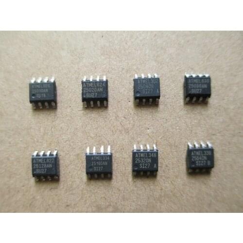 8pcs/lot 25010 25020 25040 25080 25128 25160 25320 25640 SOP8 Car memory sample pack on-board Computer Chip Performance Chip