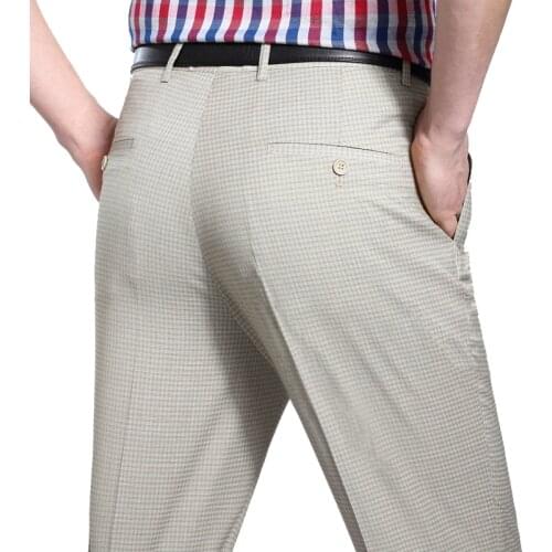 ICPANS Suit Pants Men Length Classic Summer Grey Dress Pants Men Trousers Office Business Suit Pants Male Big Size 44 42 40