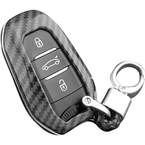 Car Key Case Cover Fob Bag Holder ABS Hard Shell Cover Parts For Car Key Car Styling Carbon Fiber Key Cover Case Car Accessories