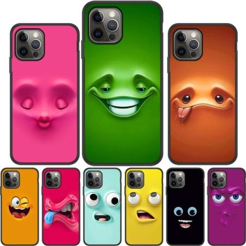 3D Funny Face Case For Iphone 11 Pro Max 12 Pro Coque For Apple Iphone 7 8 Plus X XR XS Max 6 6S SE 2020 SE2 Iphone12 Mini Capa