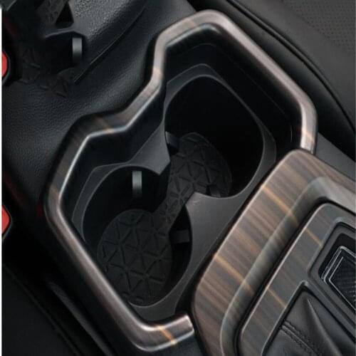 For Toyota RAV4 RAV 4 XA50 50 2019 2020 ABS Peach Wood Car Styling Console Armrest Water Cup Holder Decoration Frame Covers Trim