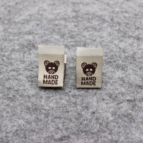 Headwear labels/handmade tags/woven labels for handmade items kids clothing label custom main labels