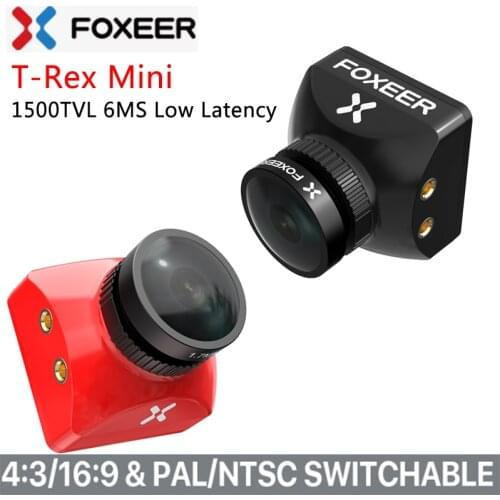 Foxeer T-Rex Mini 1500TVL 6ms Low Latency CMOS 2MP 4:3/16:9 PAL/NTSC Switchable Super WDR FPV Camera for FPV Racing Drones