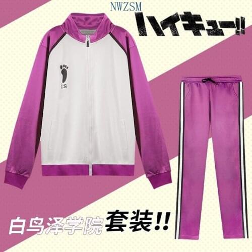 Haikyuu Season 3 Cosplay Costume Shiratorizawa Academy Satori Tendo Uniform Jacket Pants Sportswear for Adult