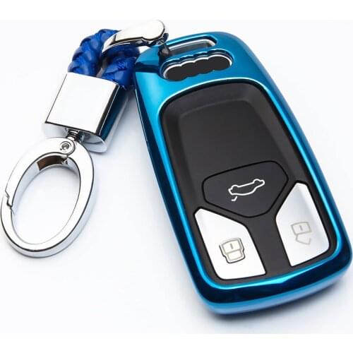 KUKAKEY TPU Car Key Cover Case Key Case For AUDI A4 B9 Q5 Q7 TT TTS 8S 2016 2017 Car smart remote Car Styling Accessories