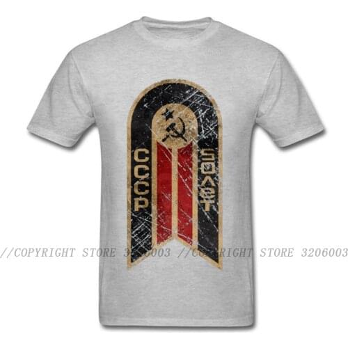 2019 Grey Shirts Men CCCP T-shirt Print Russia Soviet C C C P Tops & Tees Retro Punk Design Summer Streetwear Cotton USSR Tshirt